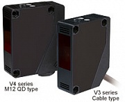 Фотоэлектрические оптические датчики серии V3 / V4, быстросъемный сменный блок, защита по IP66
