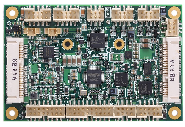 Компактная объединительная плата COM Express Type 10, LVDS/VGA, 2xLAN, Audio, -40º ~ +85º C